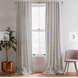 West Elm Cotton Canvas Bomu Curtains (Set of 2) - Midnight